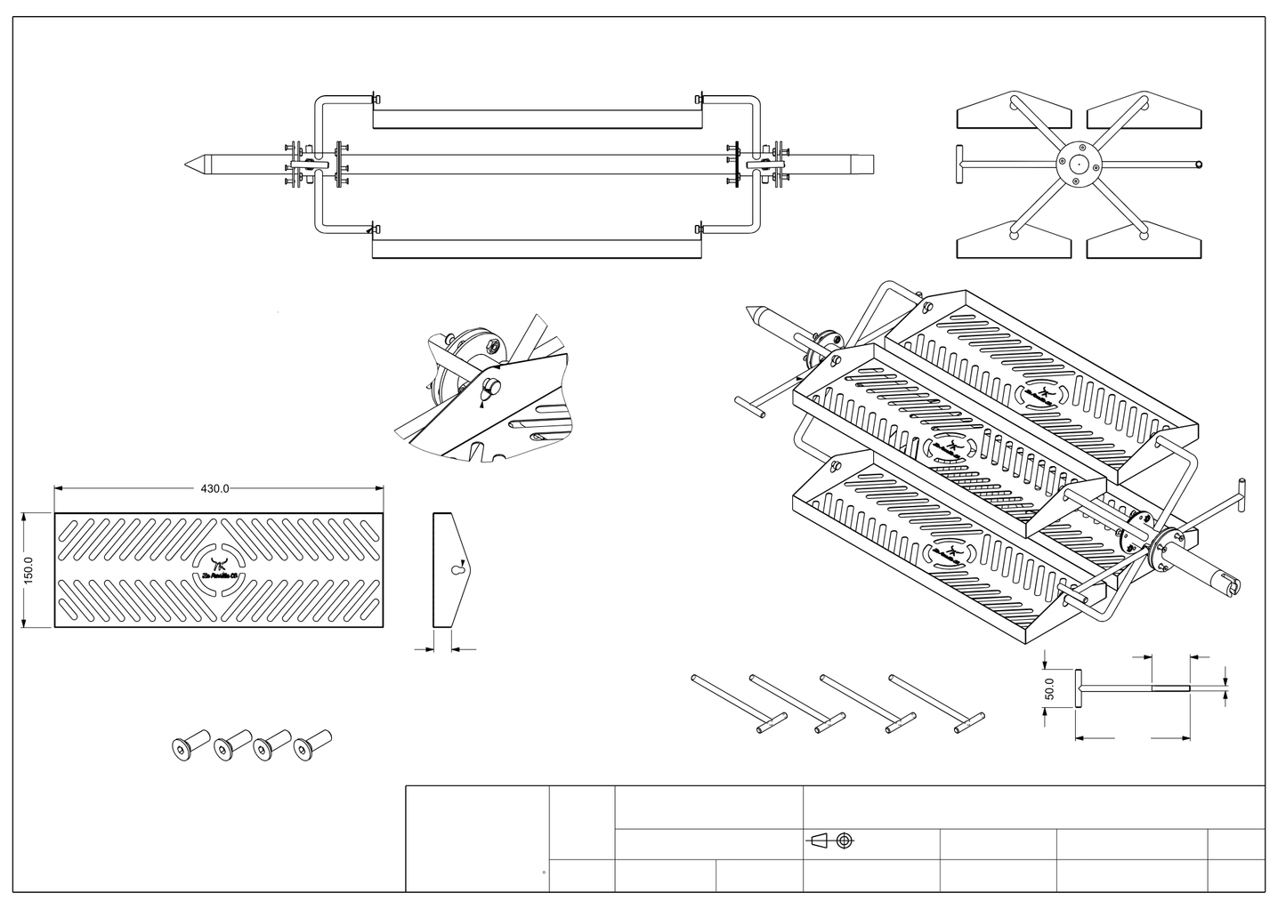 La Parrilla CO Argentine Carousel Rotisserie attachment - Multi use
