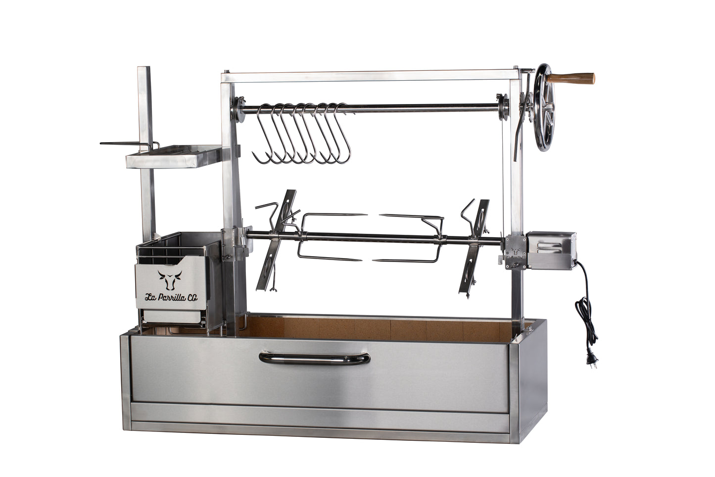 La Parilla Co 304SS 1200mm premium parrilla grill with inbuilt rotisserie COUNTERTOP VERSION - The Woodfired Co