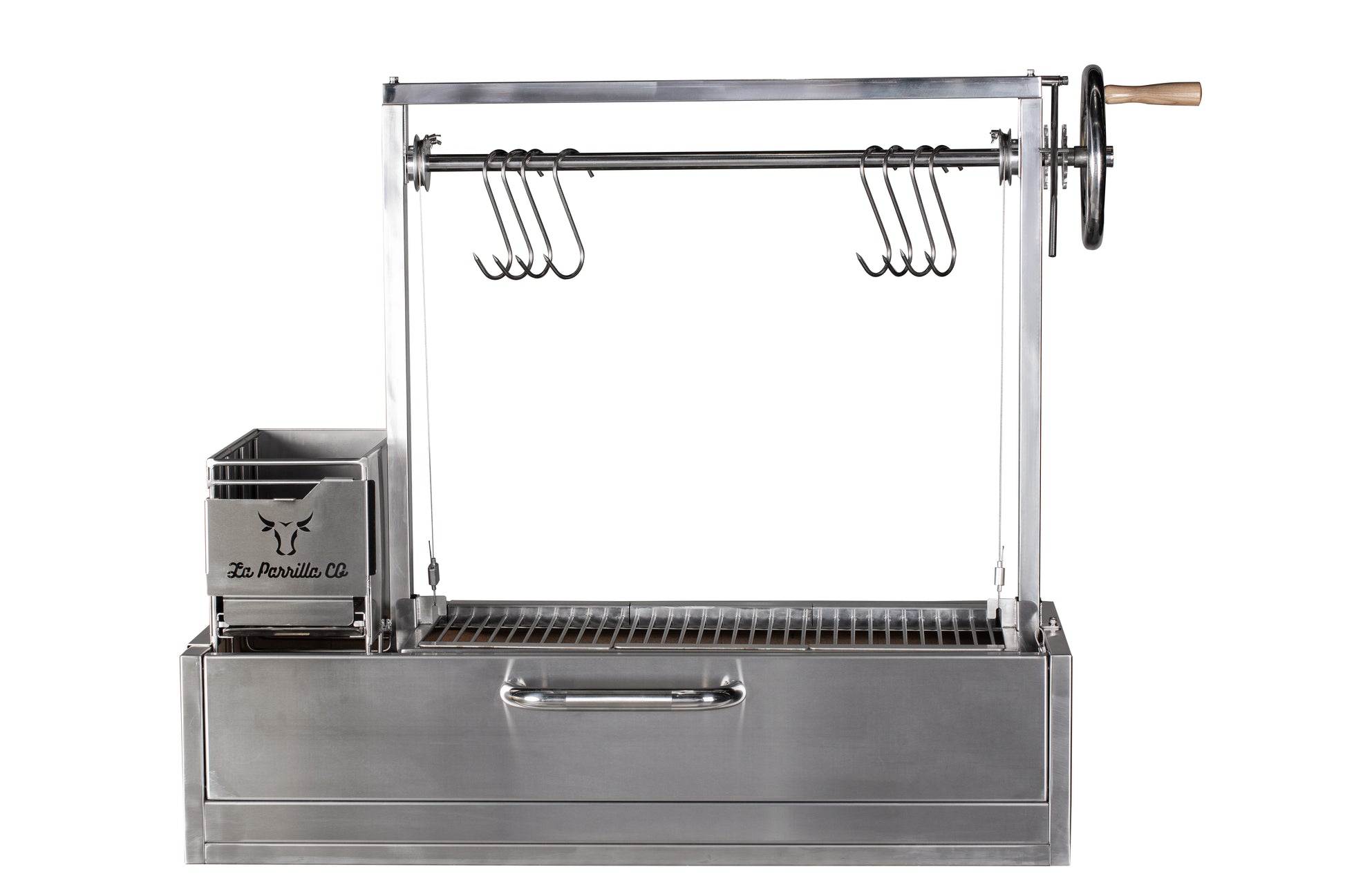 La Parilla Co 304SS 1200mm premium parrilla grill with inbuilt rotisserie COUNTERTOP VERSION - The Woodfired Co