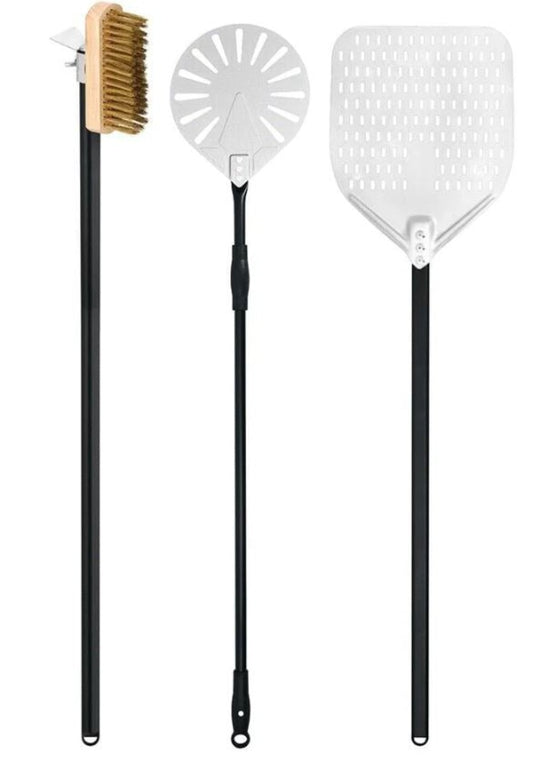 Pizza oven 3 piece toolset stainless steel 1200mm - The Woodfired Co.