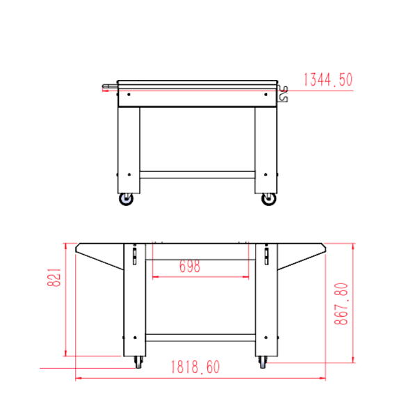 Napoli stainless steel rolling stand - The Woodfired Co.