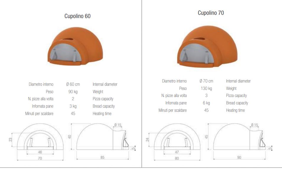 Alfa cupolino 60 pizza oven