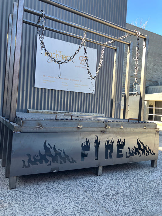1800MM Commercial Parrilla fire box multi grill - The Woodfired Co