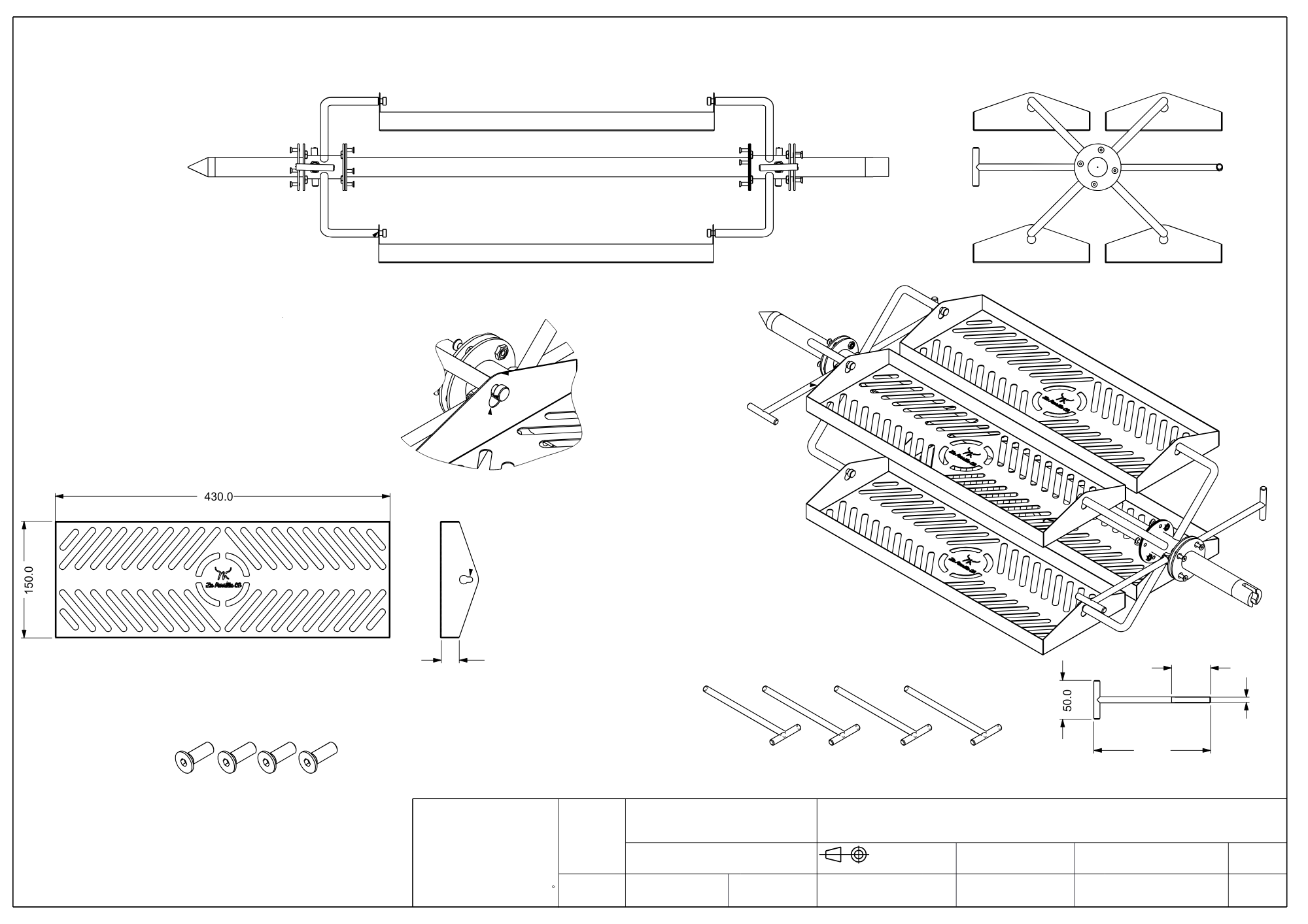 La Parrilla CO Argentine Carousel Rotisserie attachment - Multi use