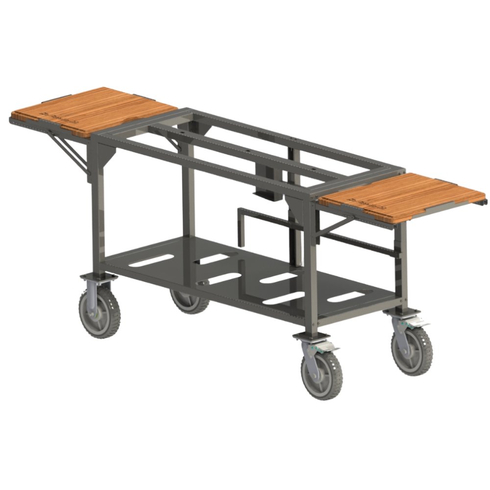 La Parrilla Co 1200mm 304 stainless steel heavy duty stand with removable cutting boards